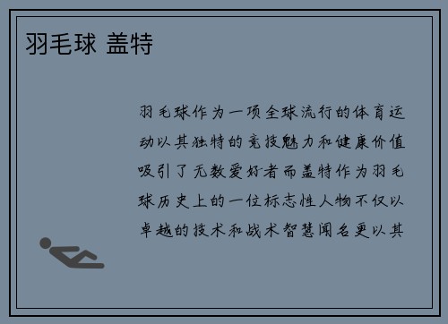 羽毛球 盖特