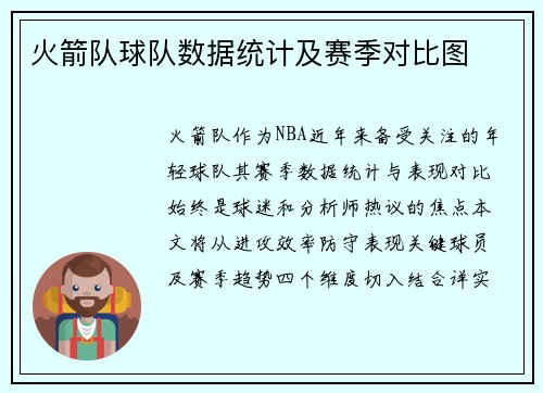 火箭队球队数据统计及赛季对比图